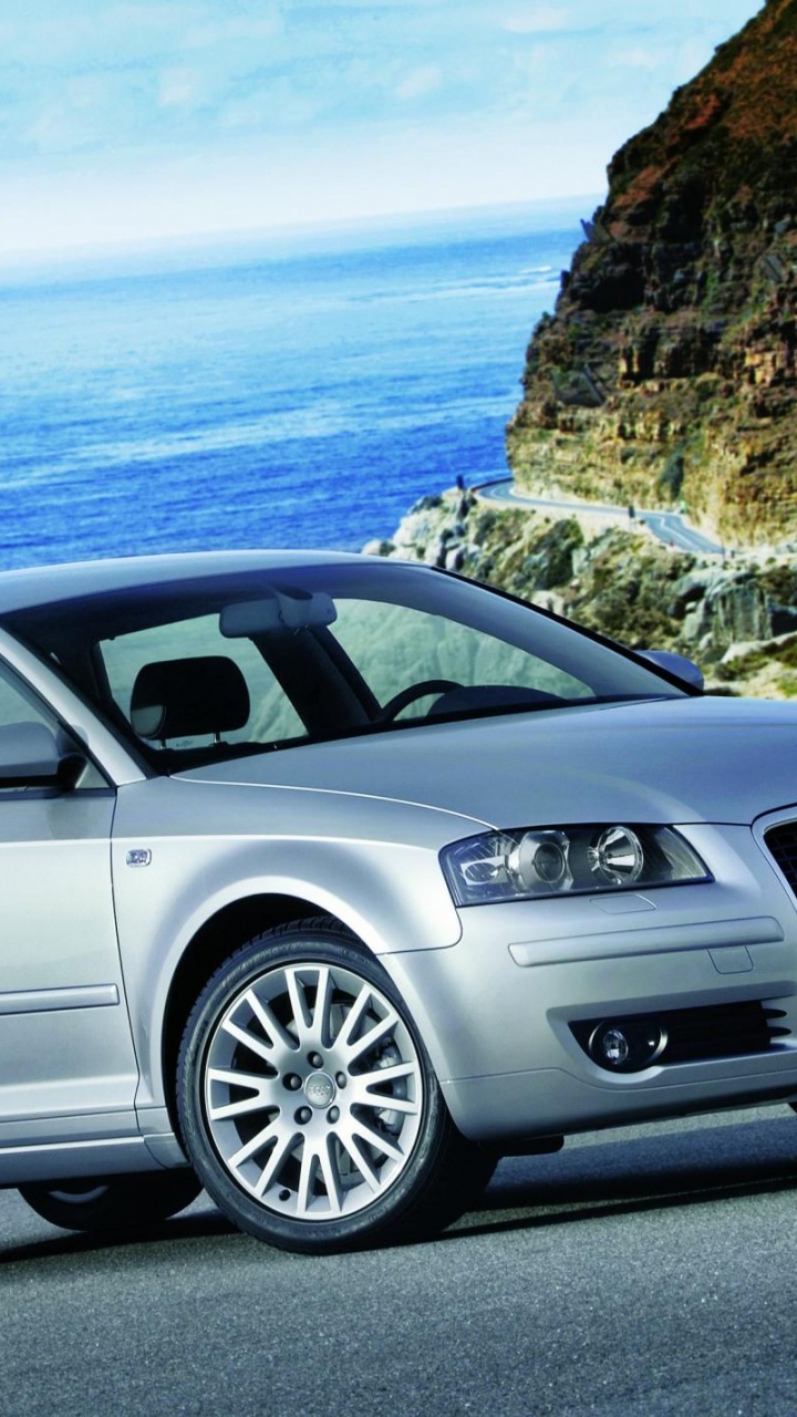 Silver Audi a 4 on Gray Asphalt Road During Daytime. Wallpaper in 720x1280 Resolution
