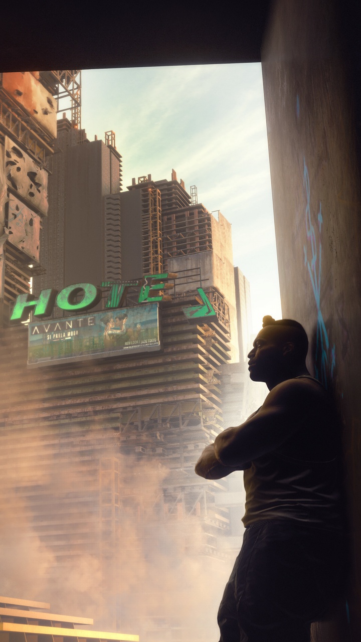 Cyberpunk 2077, cd Projekt, Licht, Gelb, Wand. Wallpaper in 720x1280 Resolution