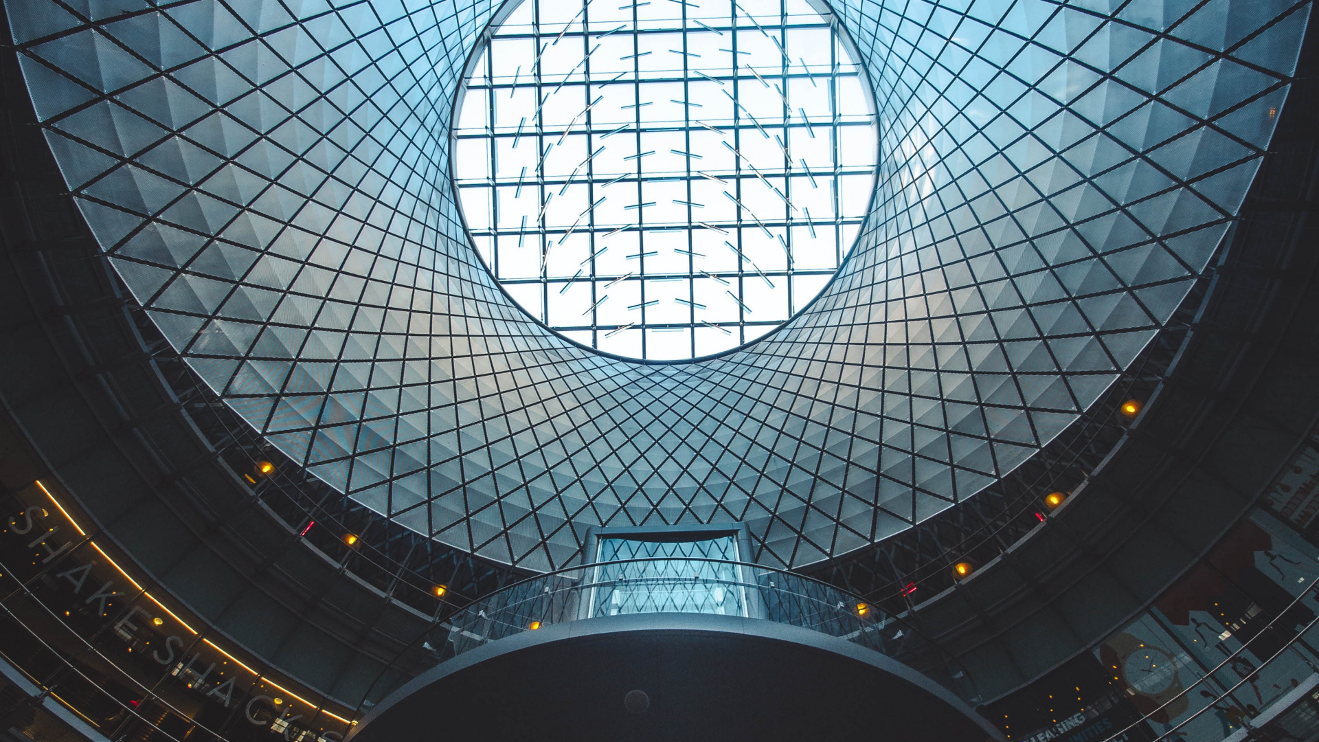 White and Black Round Ceiling. Wallpaper in 1920x1080 Resolution