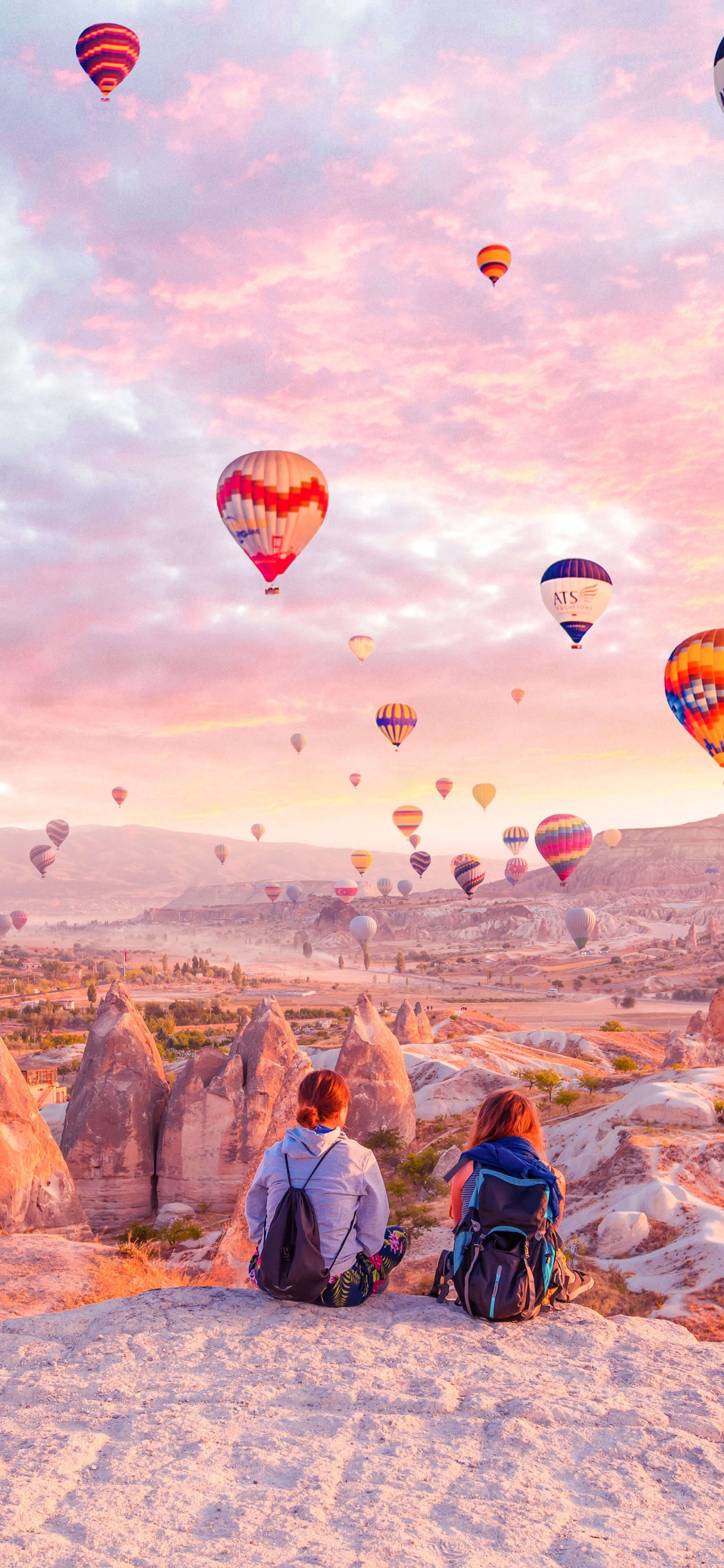 Capadocia, Globo de Aire Caliente, Aeróstato, Ambiente, Globos de Aire Caliente. Wallpaper in 1125x2436 Resolution