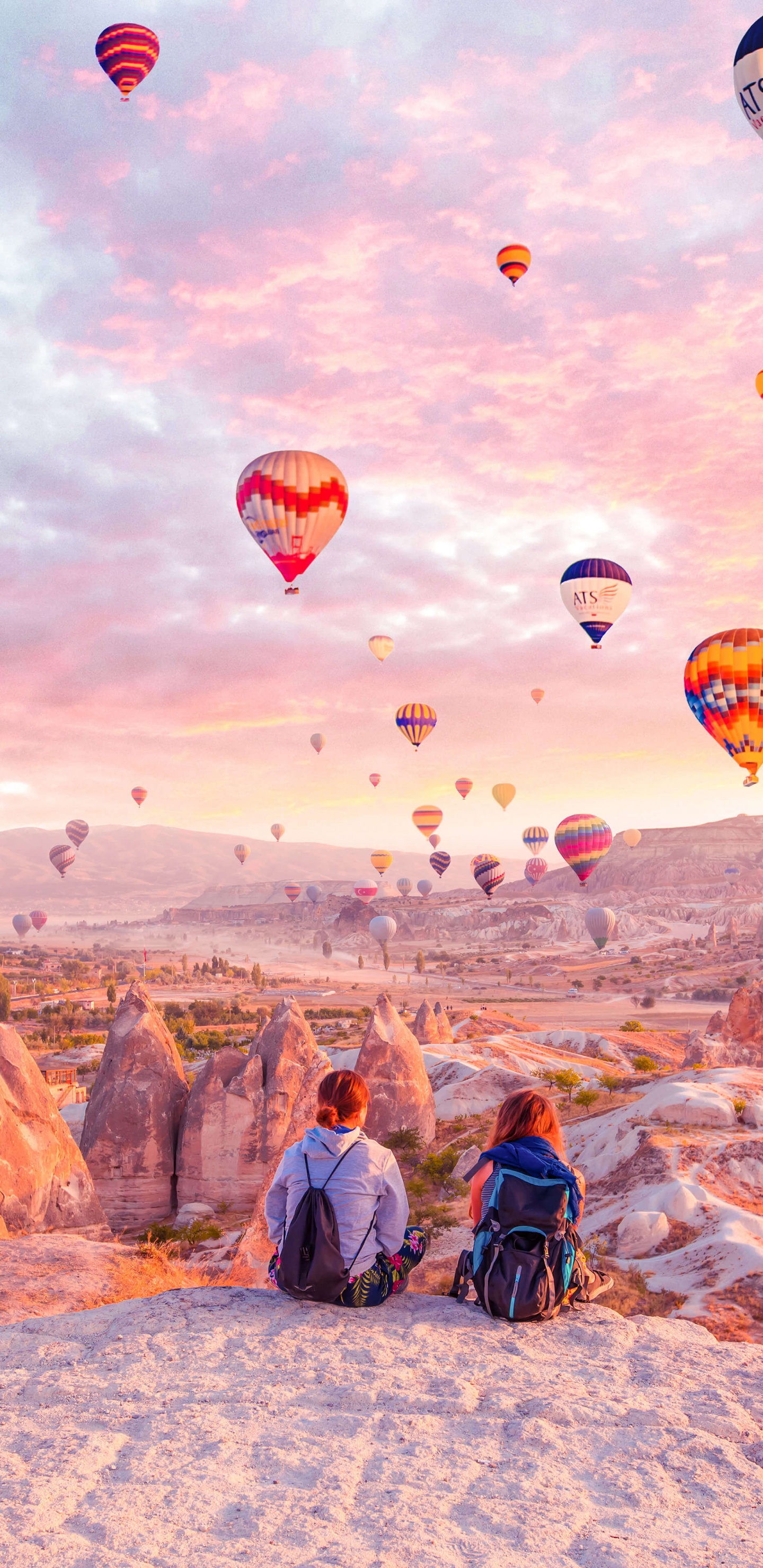 Capadocia, Globo de Aire Caliente, Aeróstato, Ambiente, Globos de Aire Caliente. Wallpaper in 1440x2960 Resolution