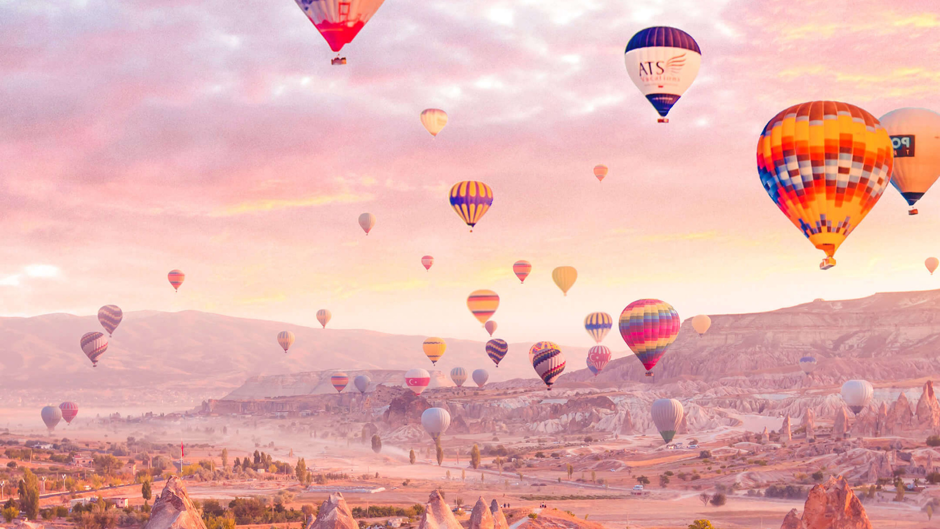 Cappadocia, Hot Air Balloon, Cloud, Aerostat, Atmosphere. Wallpaper in 1920x1080 Resolution