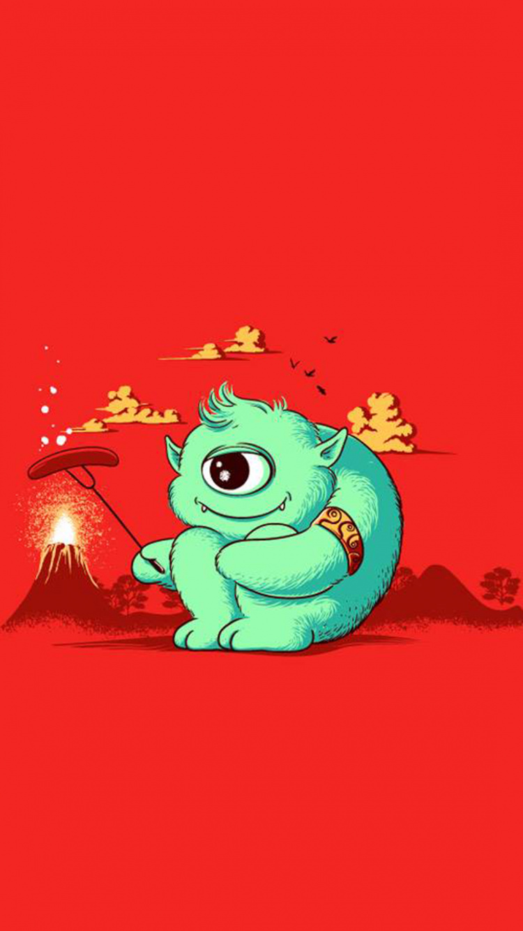 Cartoon, Kunst, Happy, Malerei, Magenta. Wallpaper in 750x1334 Resolution