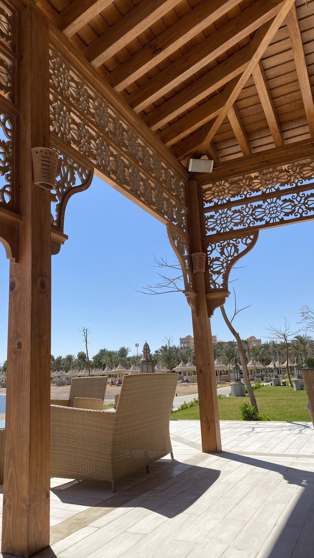 Pergola, Gazebo, Shade, Wood, Plant. Wallpaper in 1080x1920 Resolution