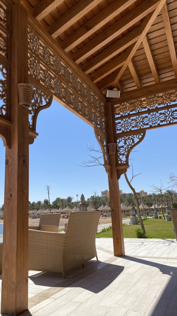 Pergola, Pavillon, Holz, Architektur, Baum. Wallpaper in 720x1280 Resolution