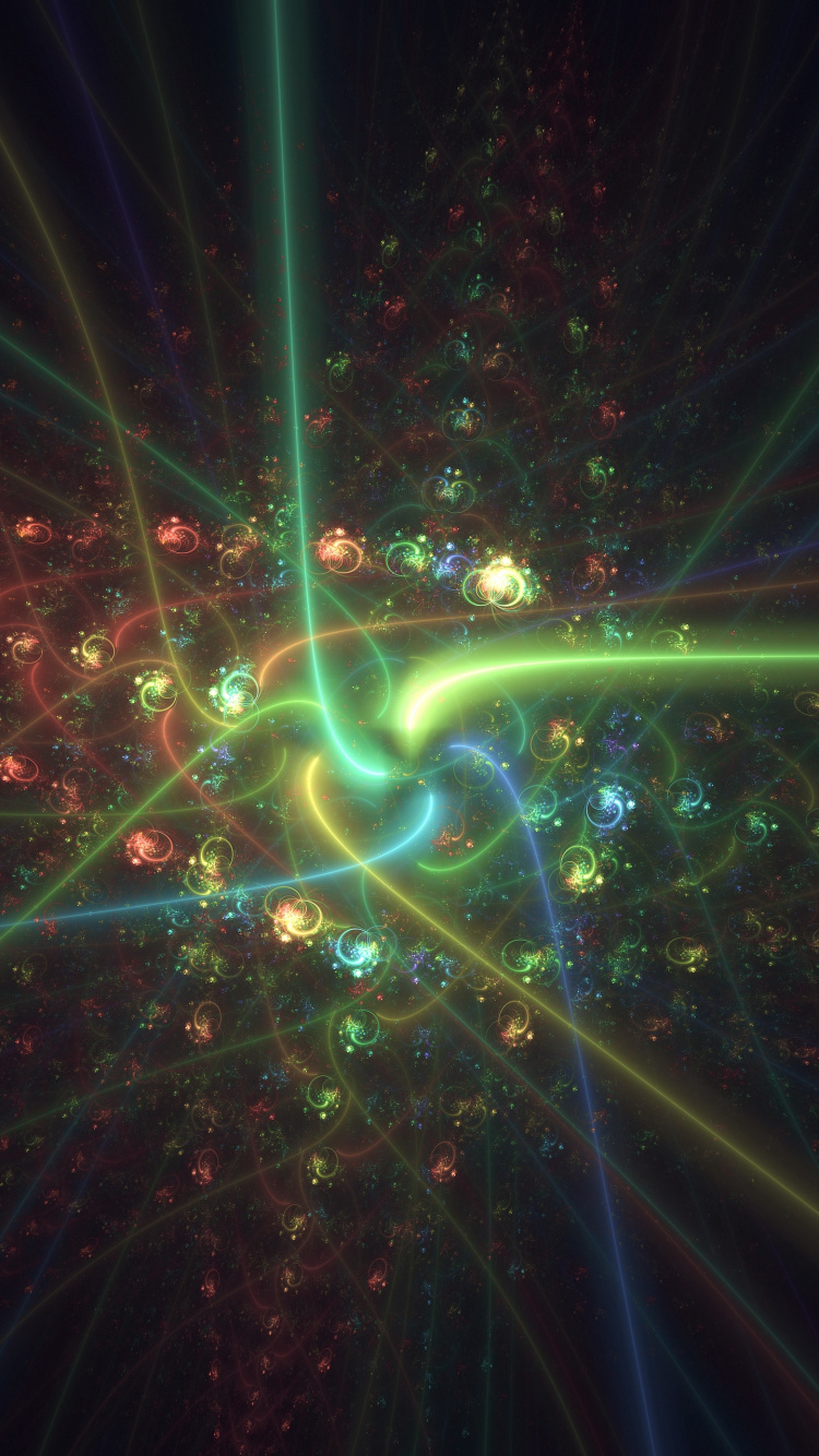 Green and Red Light Streaks. Wallpaper in 750x1334 Resolution