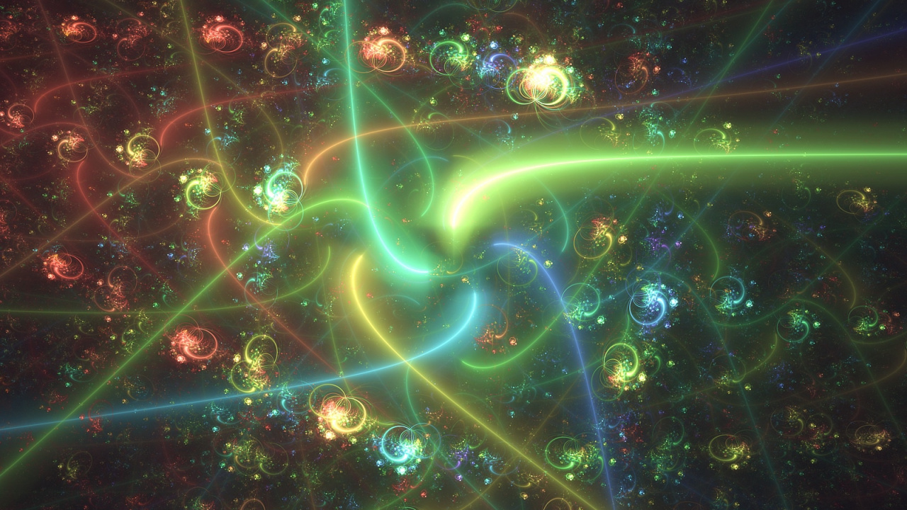 Traînées de Lumière Verte et Rouge. Wallpaper in 1280x720 Resolution