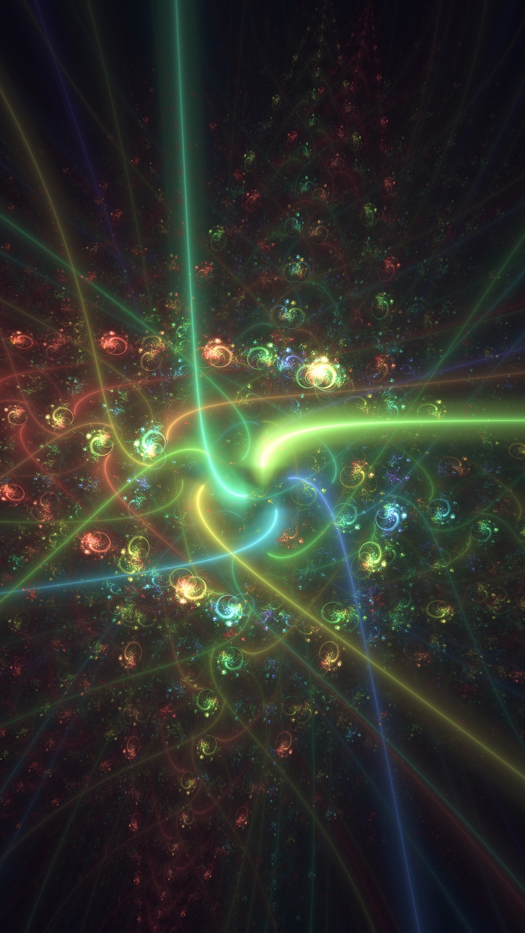 Rayas de Luz Verde y Roja. Wallpaper in 1080x1920 Resolution