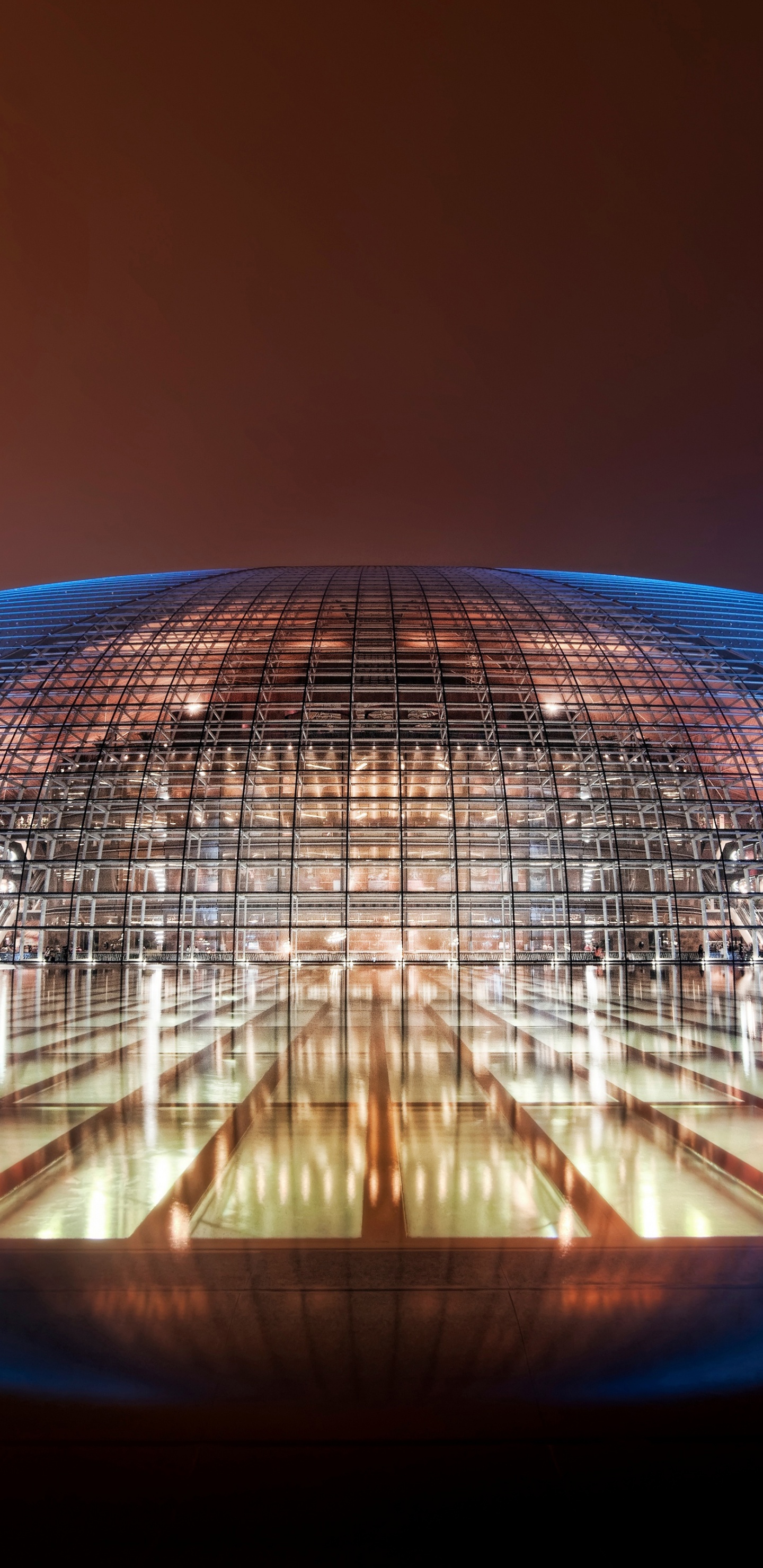 Gebäude Aus Blauem Und Braunem Glas. Wallpaper in 1440x2960 Resolution