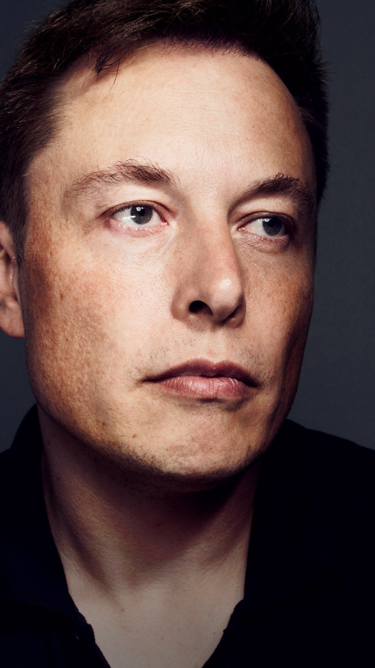 Elon Musk, Gesicht, Augenbraue, Stirn, Kinn. Wallpaper in 750x1334 Resolution