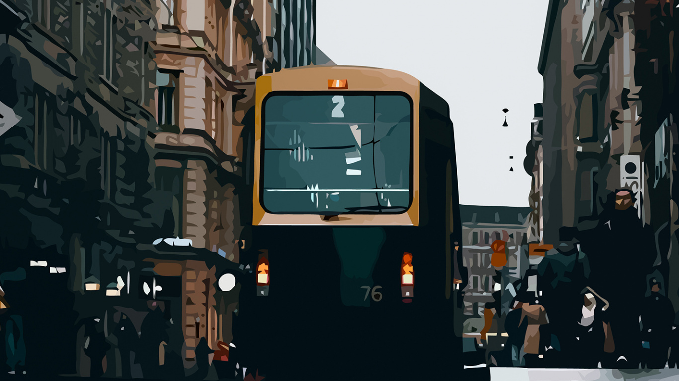 Área Urbana, Edificio, Bus, Ventana, Iluminación Automotriz. Wallpaper in 1366x768 Resolution