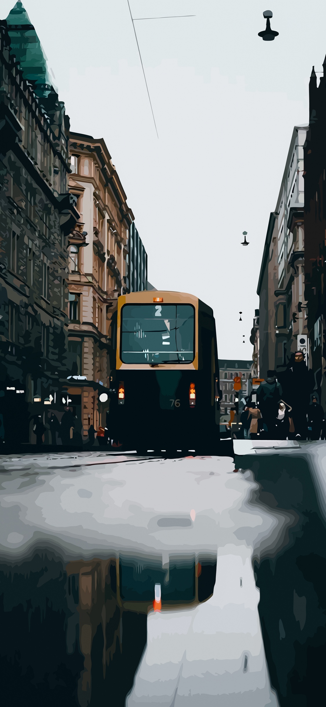 Urban Area, Building, Bus, Window, Automotive Lighting. Wallpaper in 1125x2436 Resolution