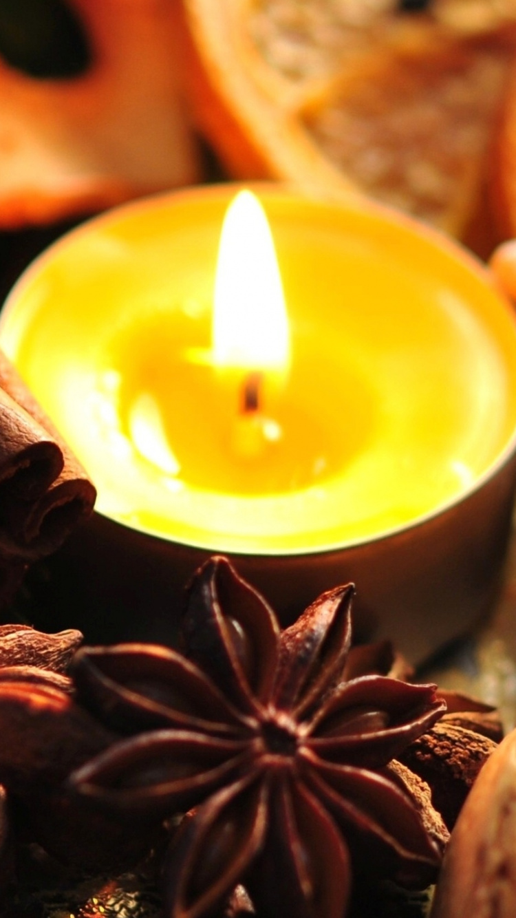 Candle, Tealight, Christmas Day, Still Life, Flameless Candles. Wallpaper in 750x1334 Resolution