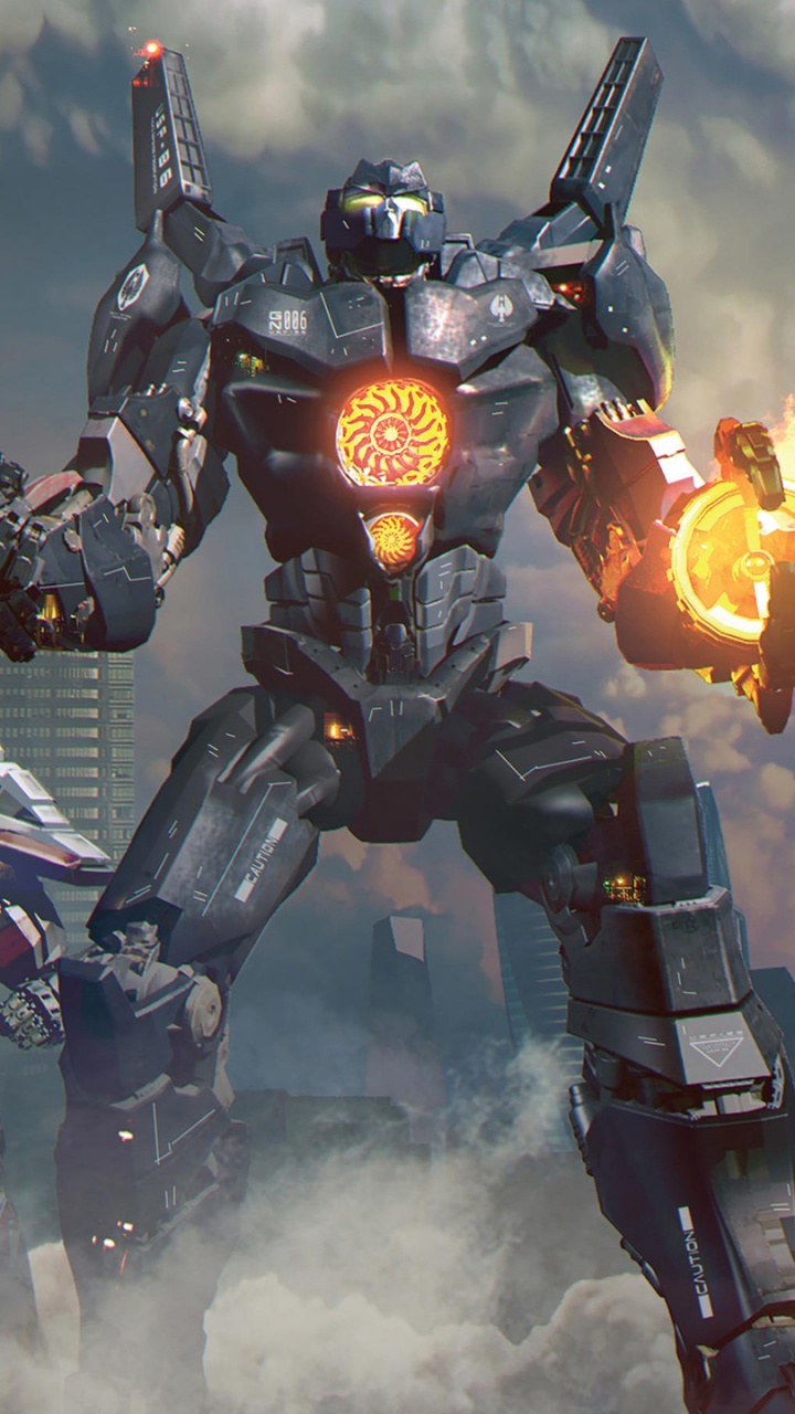 Black and Orange Robot Toy. Wallpaper in 720x1280 Resolution