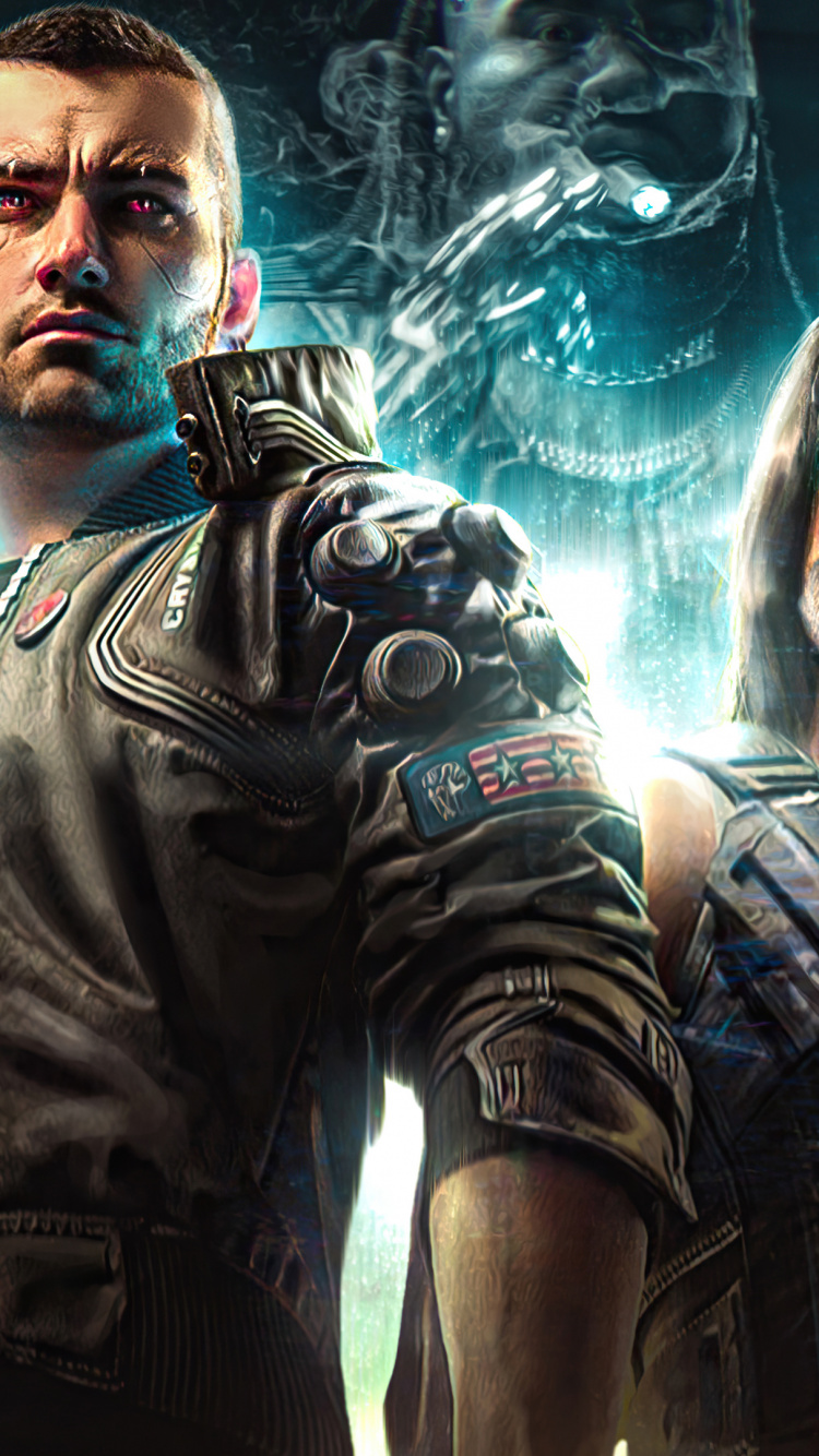 Los Efectos Visuales, Cyberpunk 2077, Caída Chicos Último Nocaut, Ilustración, Diseño Gráfico. Wallpaper in 750x1334 Resolution