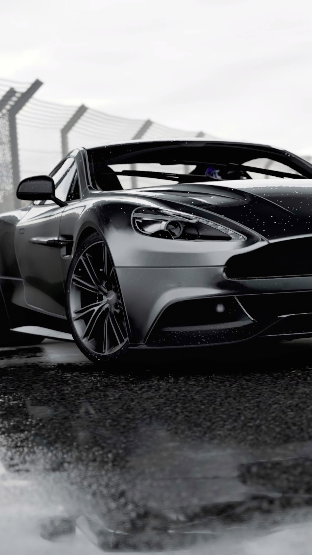 Porsche 911 Blanco y Negro Sobre Suelo Cubierto de Nieve. Wallpaper in 1080x1920 Resolution