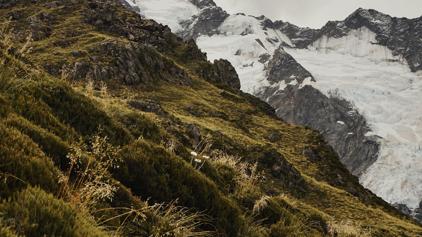 Ridge, Desert, Aoraki Mount Cook, National Park, Fell. Wallpaper in 1366x768 Resolution
