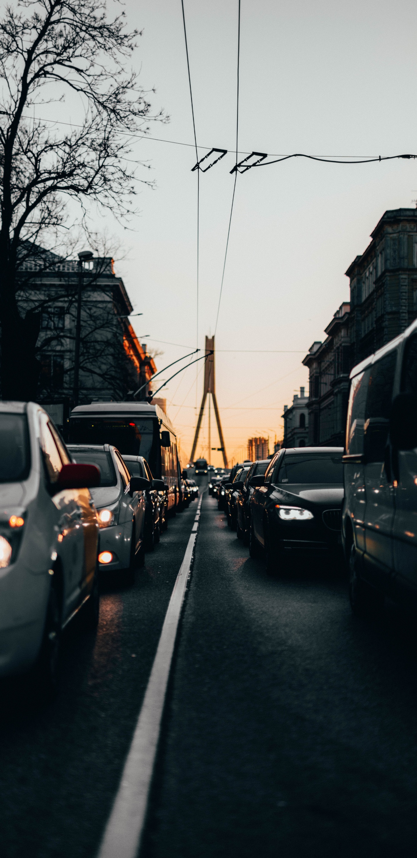 Cars Parked on The Side of The Road During Daytime. Wallpaper in 1440x2960 Resolution