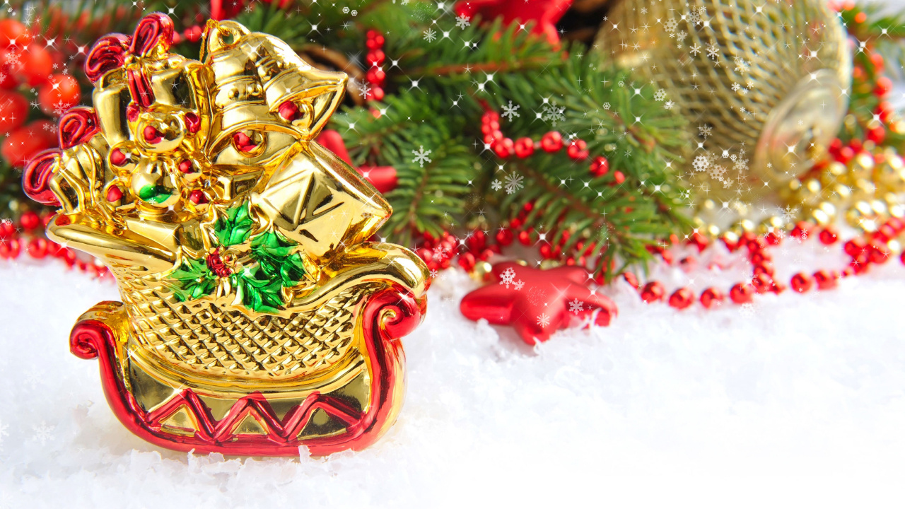 Christmas Day, New Year, Holiday, Santa Claus, Christmas Ornament. Wallpaper in 1280x720 Resolution