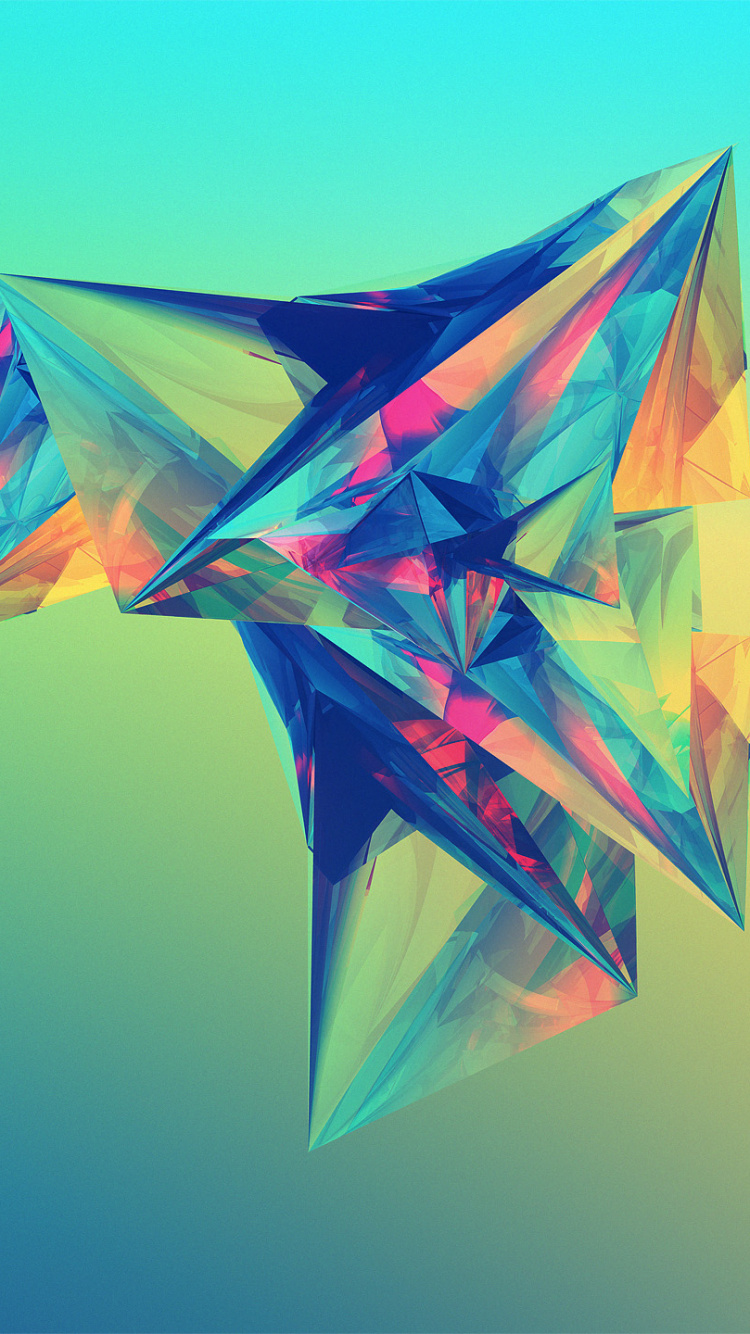 Blue Yellow and Red Umbrella. Wallpaper in 750x1334 Resolution