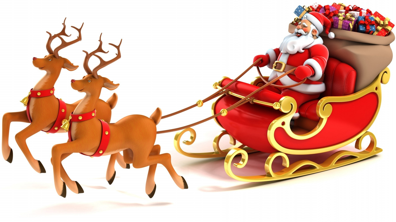 Christmas Day, Santa Claus, Christmas Decoration, Christmas Ornament, Reindeer. Wallpaper in 1280x720 Resolution