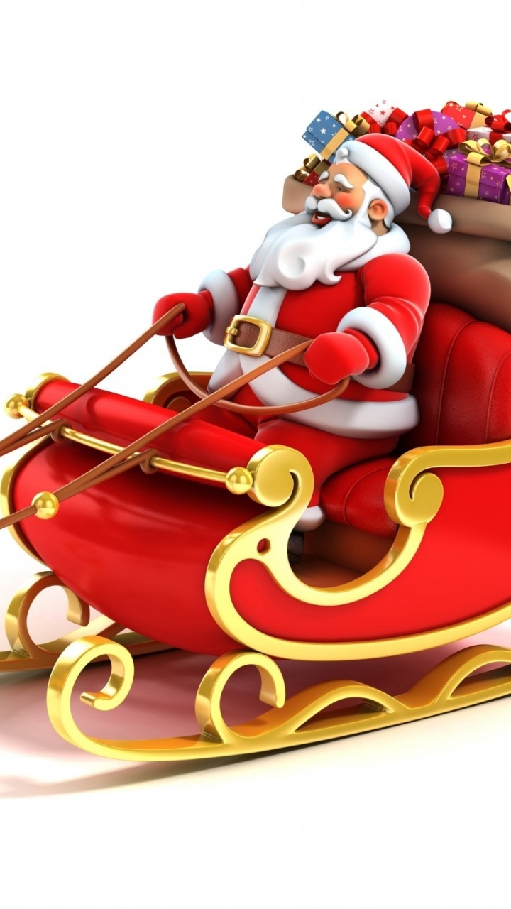 Christmas Day, Santa Claus, Christmas Decoration, Christmas Ornament, Reindeer. Wallpaper in 720x1280 Resolution