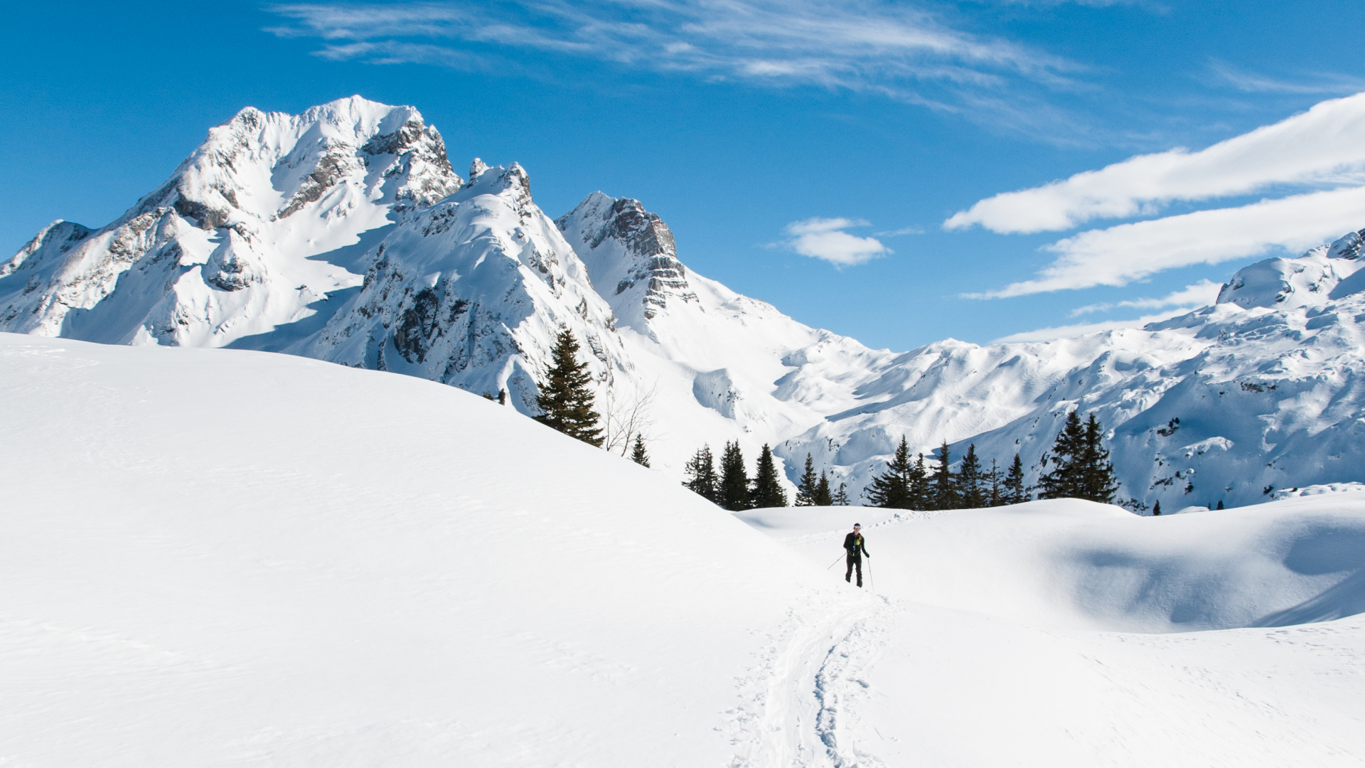 Schnee, Winter, Bergigen Landschaftsformen, Bergkette, Gletscher-landform. Wallpaper in 1920x1080 Resolution