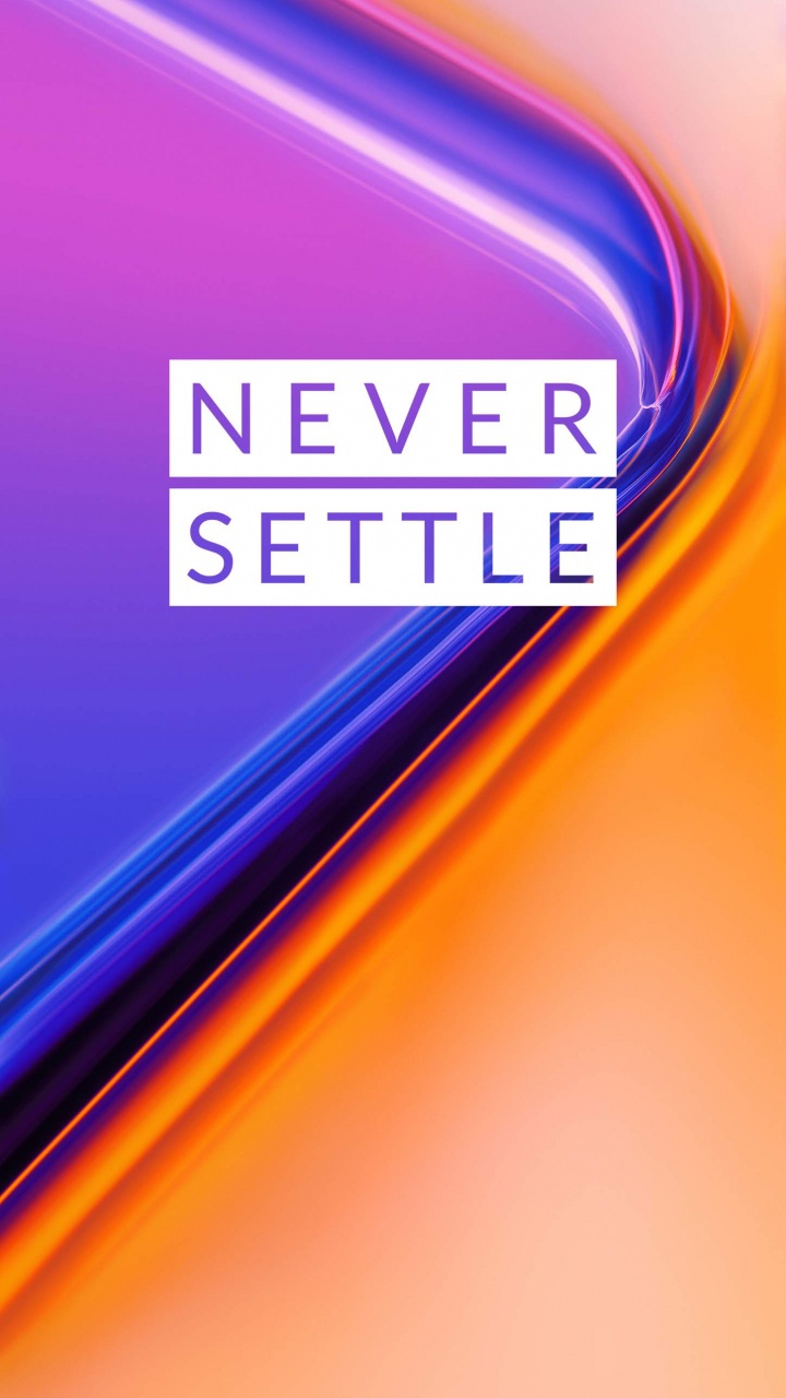 OnePlus 7 Pro, Azul, Amarillo, Naranja, Texto. Wallpaper in 720x1280 Resolution