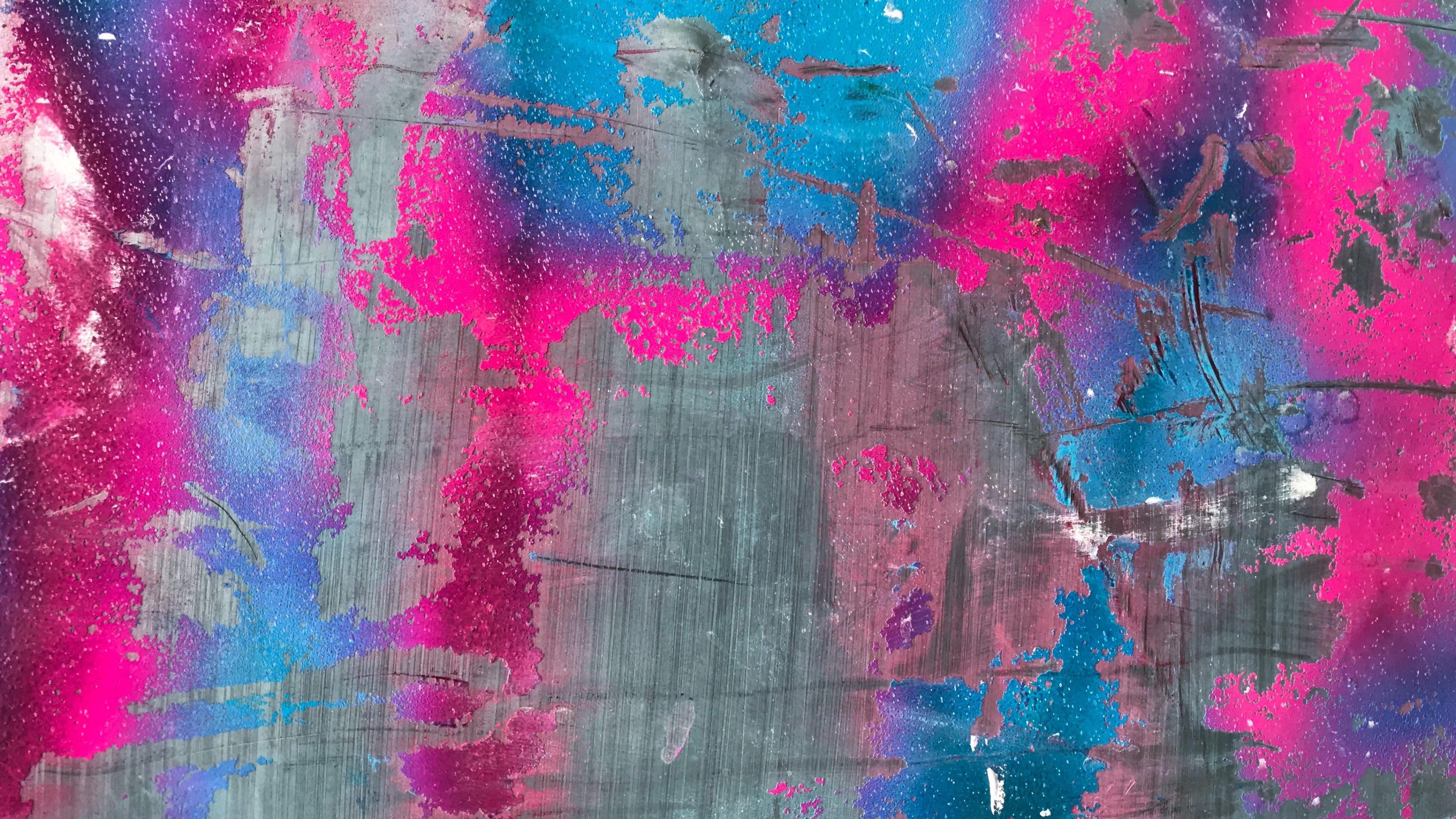 Blue Red and White Abstract Painting. Wallpaper in 3840x2160 Resolution