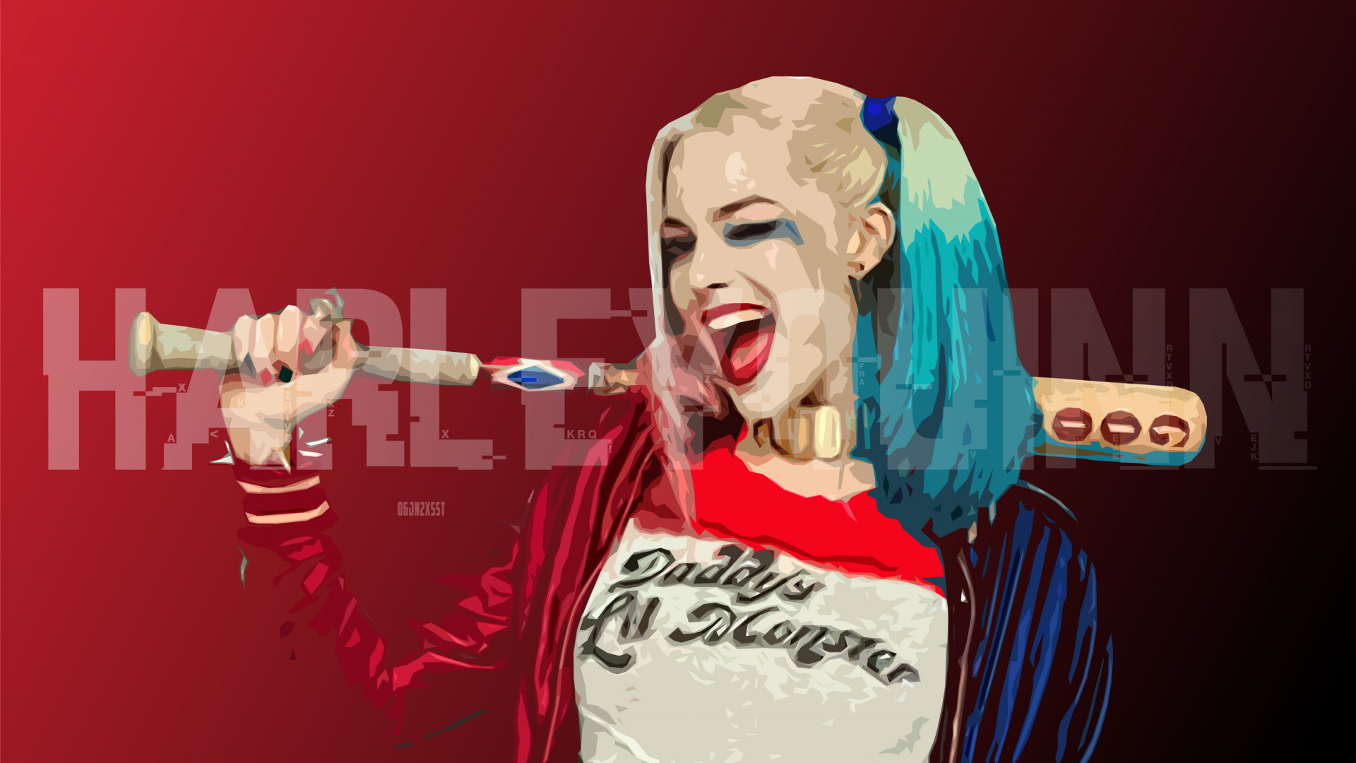 Margot Robbie, Harley Quinn, Suicide Squad, Joker, Lippe. Wallpaper in 1920x1080 Resolution