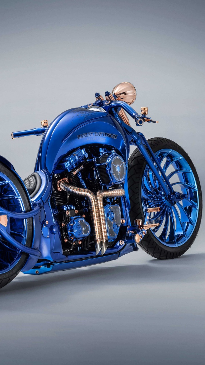 Blue and Black Sports Bike. Wallpaper in 720x1280 Resolution