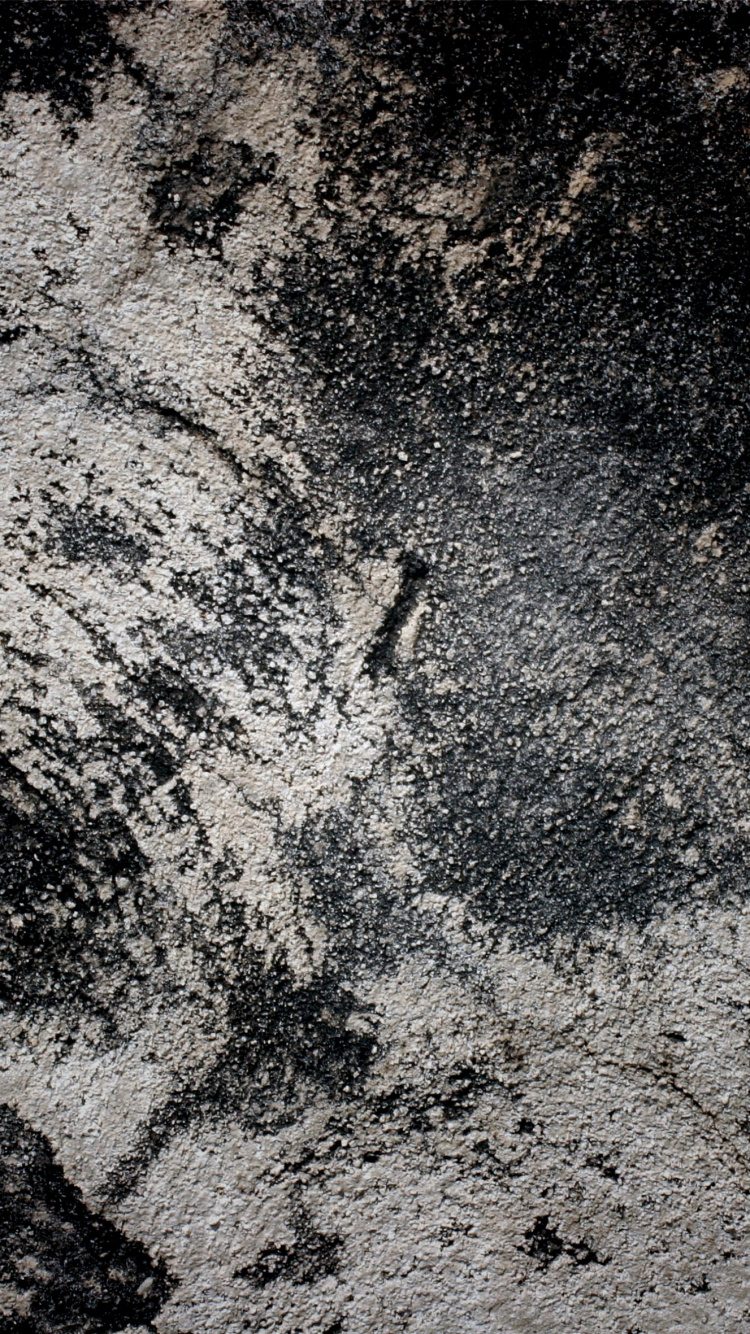 Schwarze Und Braune Abstrakte Malerei. Wallpaper in 750x1334 Resolution