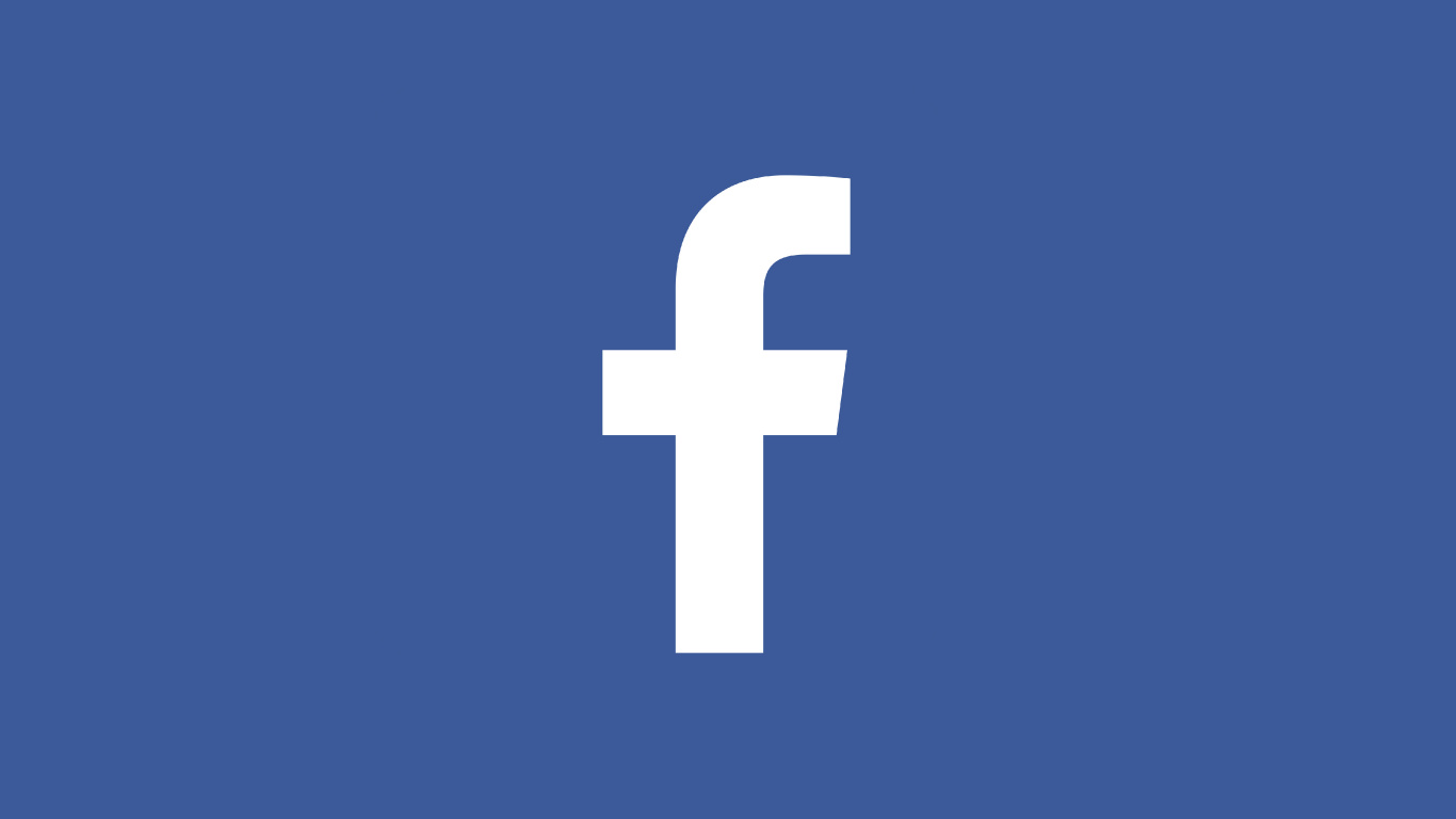 Facebook Icon, Facebook, Logo, Text, Line. Wallpaper in 1366x768 Resolution