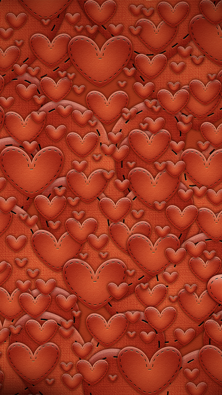 Herzen, Facebook, Liebe, Herzen Facebook-Cover, Orange. Wallpaper in 750x1334 Resolution