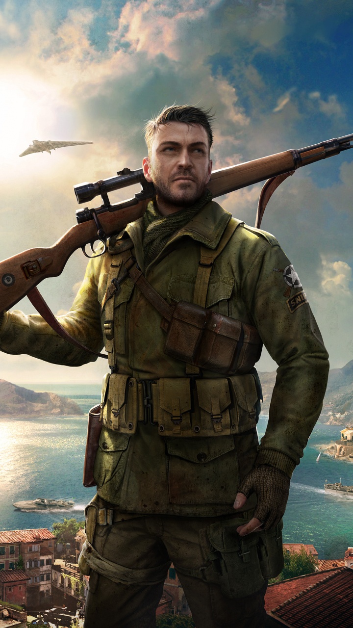 Sniper Elite 4, Shooter Game, Xbox One, Soldier, pc Game. Wallpaper in 720x1280 Resolution