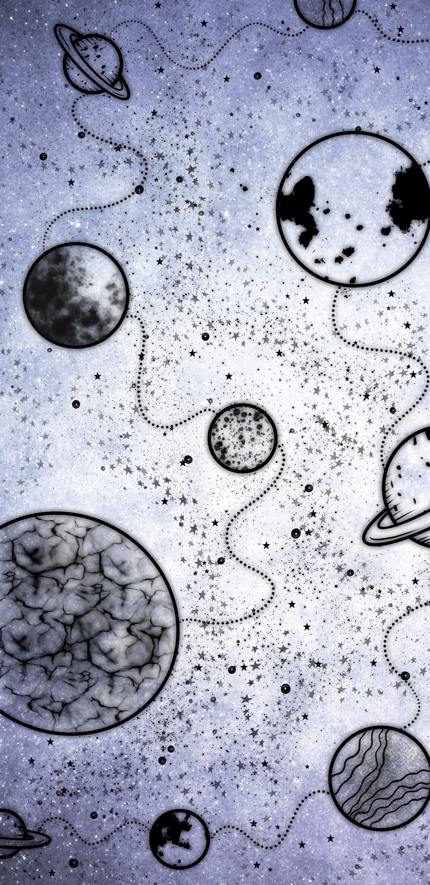 液体, 性质, 黑色的, 圆圈, 艺术 壁纸 1440x2960 允许