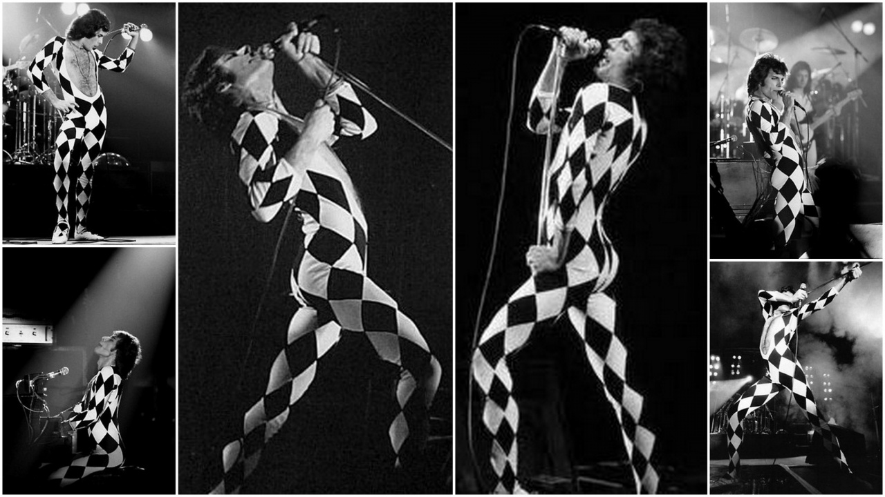 Queen, Monochrom, Bühne, Kostüm, Rock. Wallpaper in 1280x720 Resolution