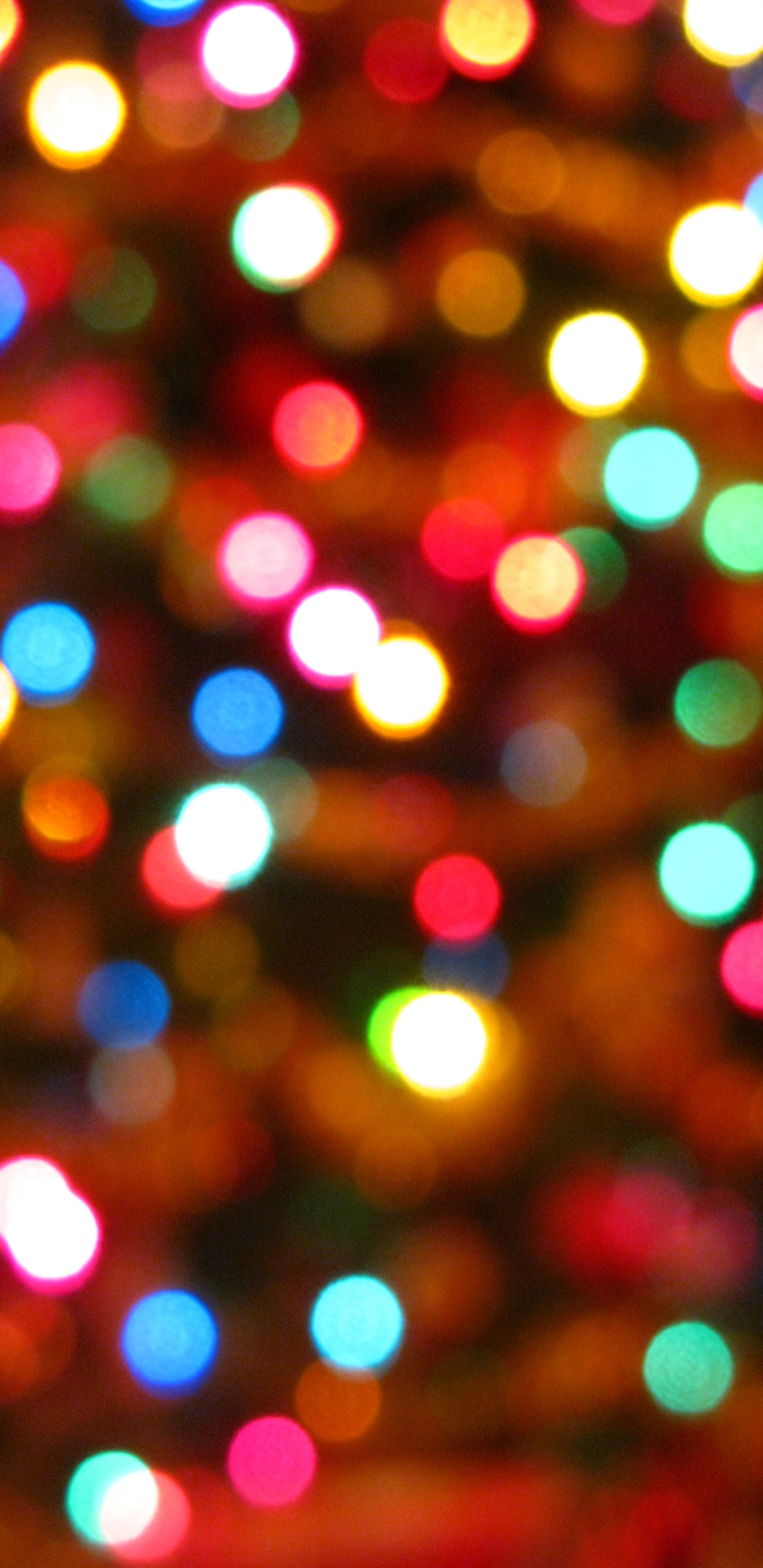 Rote Und Gelbe Bokeh-Lichter. Wallpaper in 1440x2960 Resolution