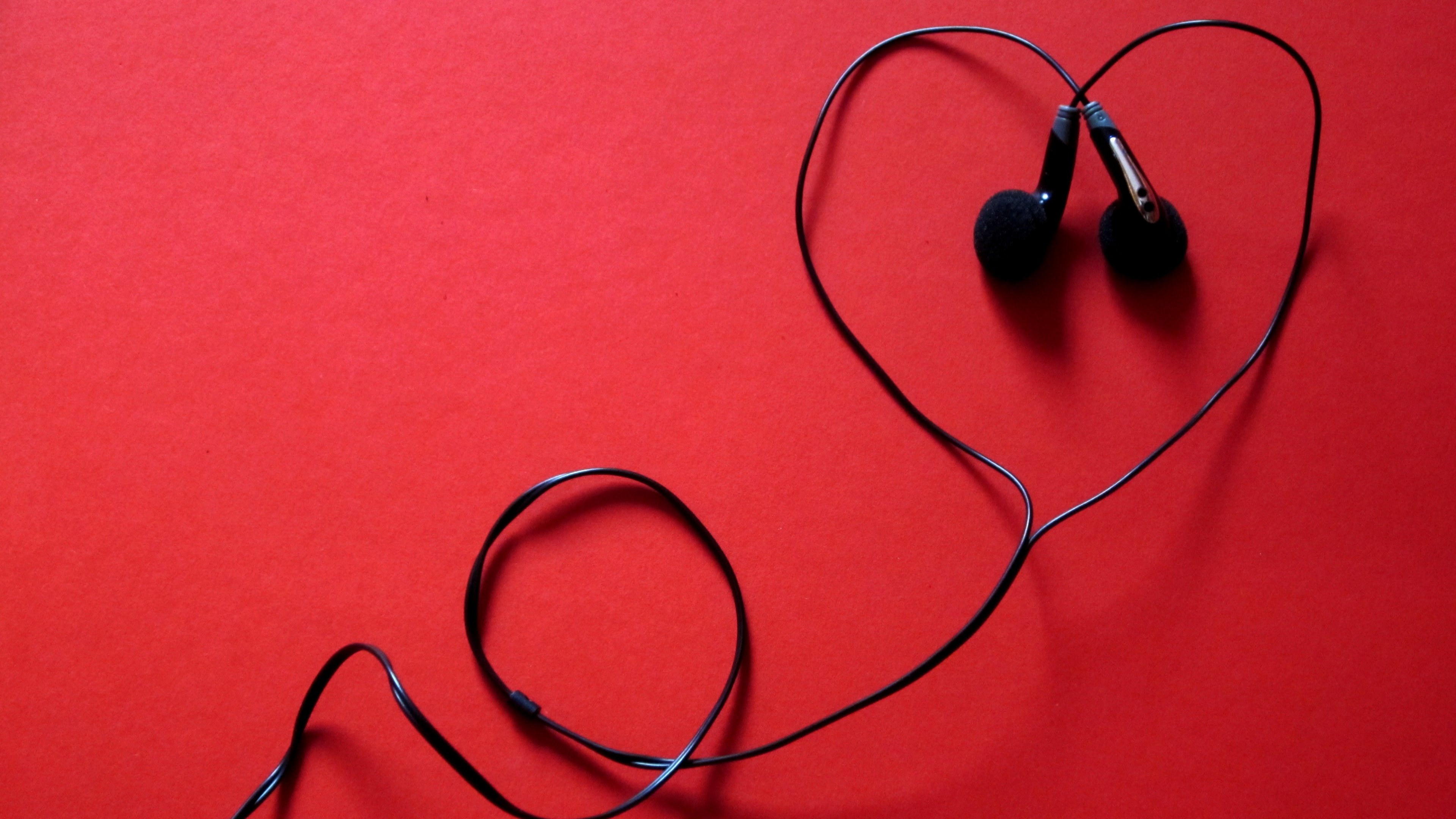 Headphones, Red, Wire, Stethoscope, Technology. Wallpaper in 3840x2160 Resolution