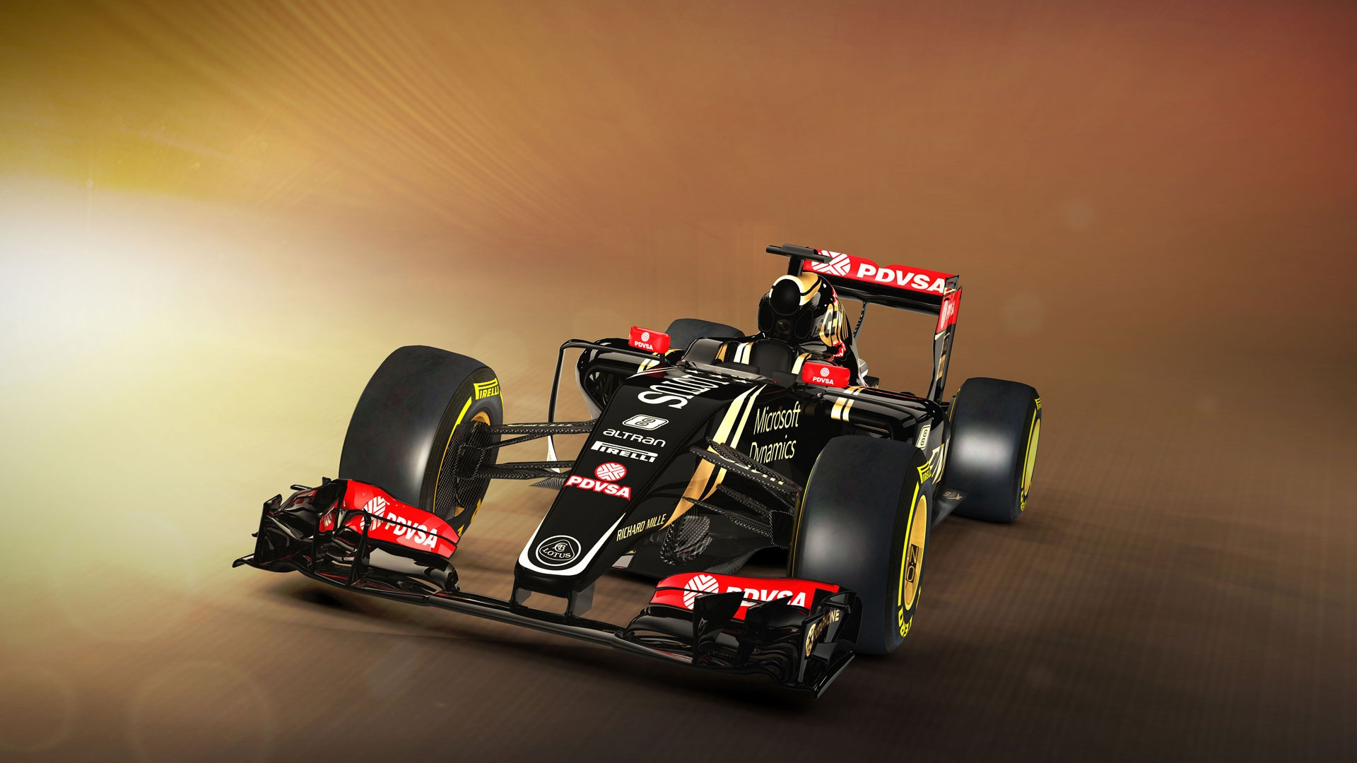 Black and Red f 1 Car. Wallpaper in 1920x1080 Resolution