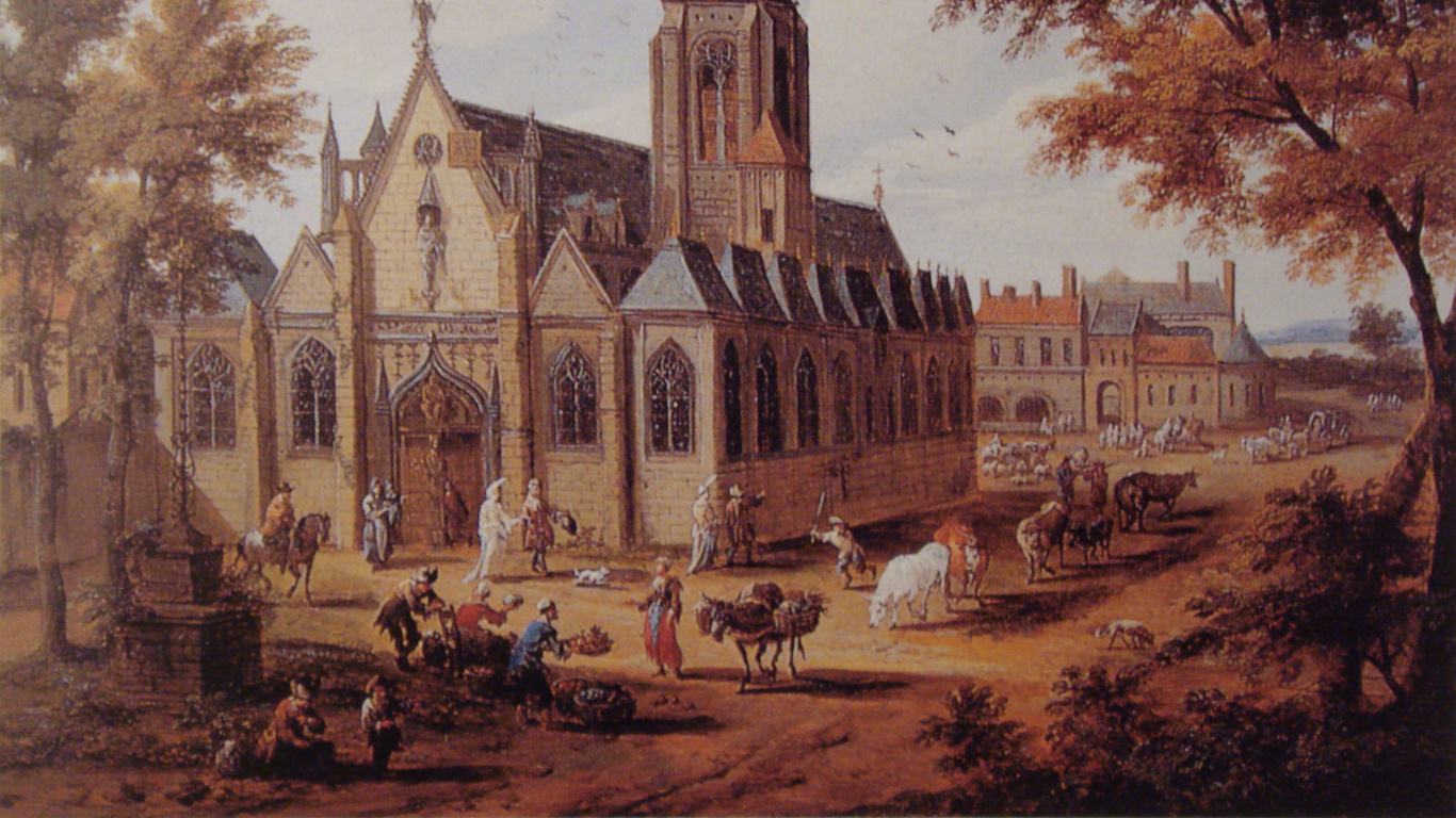 Personnes Marchant Près D'un Bâtiment en Béton Brun Pendant la Journée. Wallpaper in 1366x768 Resolution