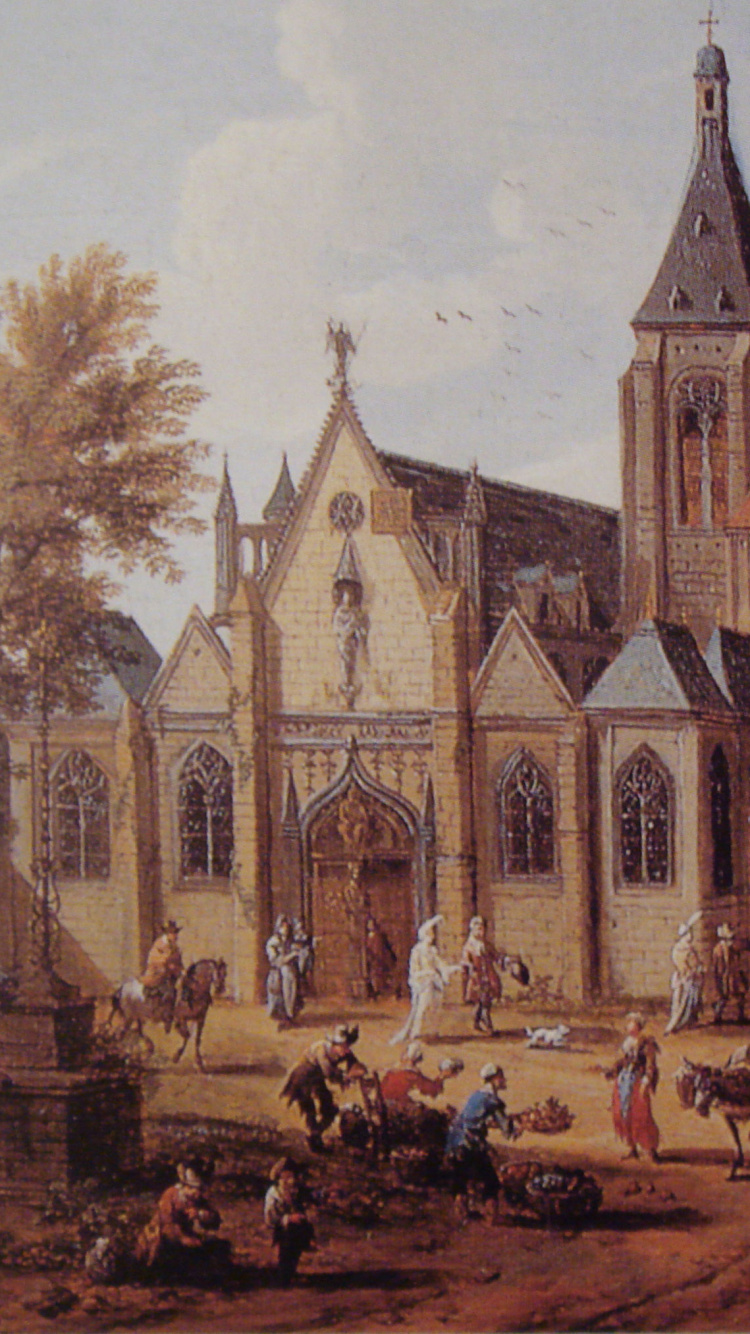 People Walking Near Brown Concrete Building During Daytime. Wallpaper in 750x1334 Resolution