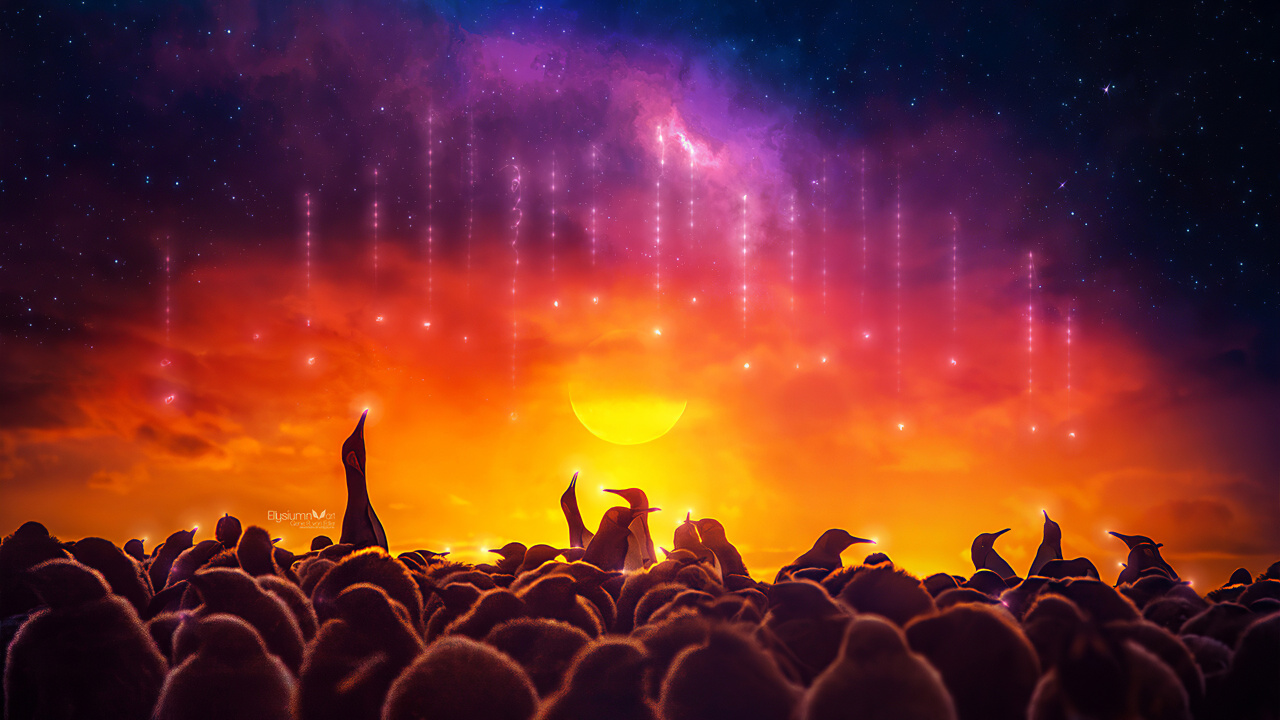 Licht, Natur, Orange, Naturlandschaft, Aurora. Wallpaper in 1280x720 Resolution