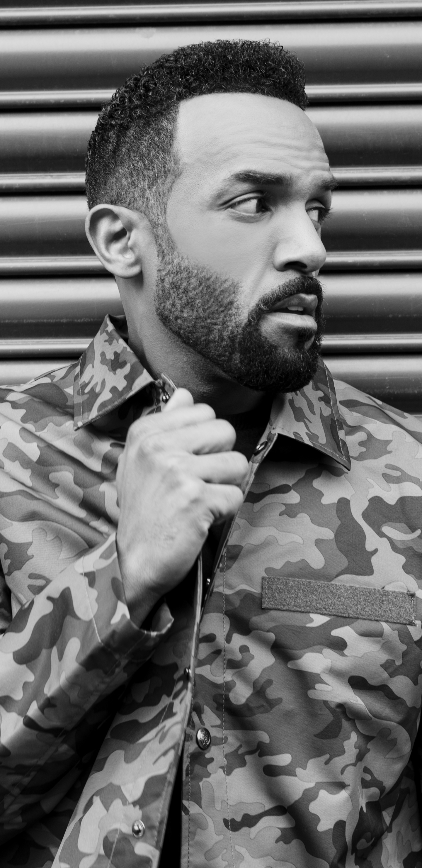 Barbilla, Craig David, Blanco, Negro, Monocromo. Wallpaper in 1440x2960 Resolution