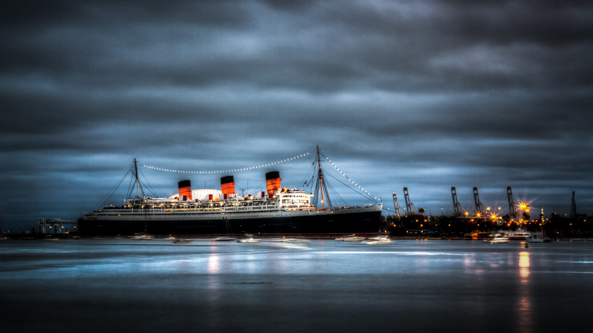 Ghost, Ship, Cloud, Night, Sea. Wallpaper in 1920x1080 Resolution