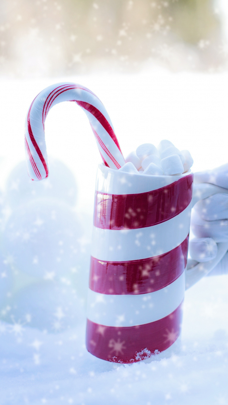 Zuckerstange, Smartphone, Android, Drinkware, Polkagris. Wallpaper in 750x1334 Resolution