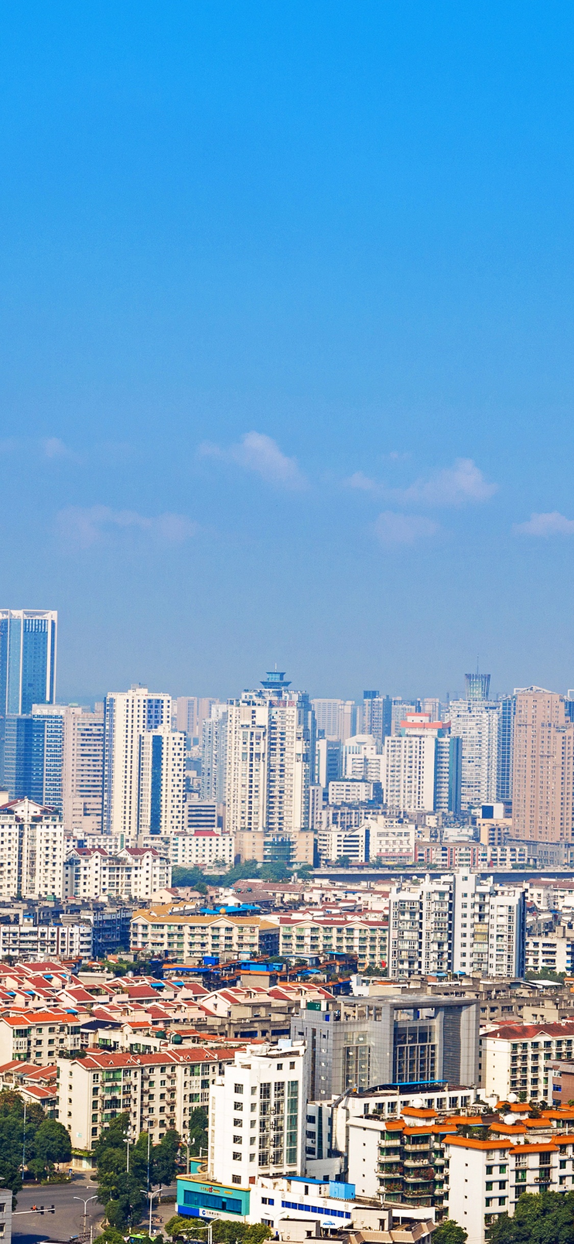 City Skyline Under Blue Sky During Daytime. Wallpaper in 1125x2436 Resolution