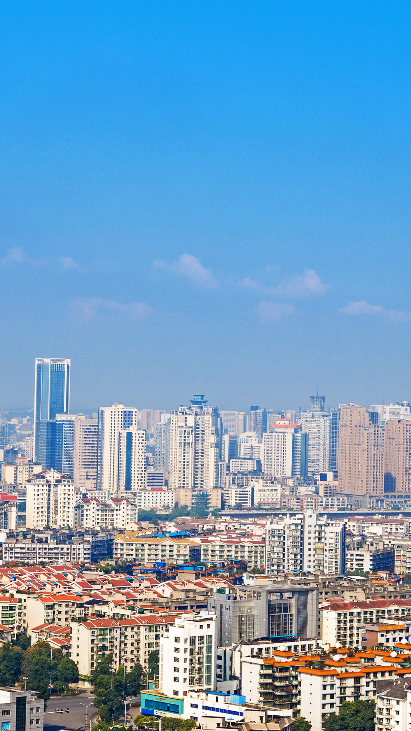 City Skyline Under Blue Sky During Daytime. Wallpaper in 1440x2560 Resolution