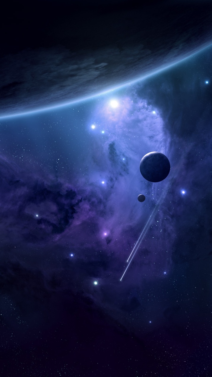 Weißer Mond Und Weiße Wolken. Wallpaper in 720x1280 Resolution