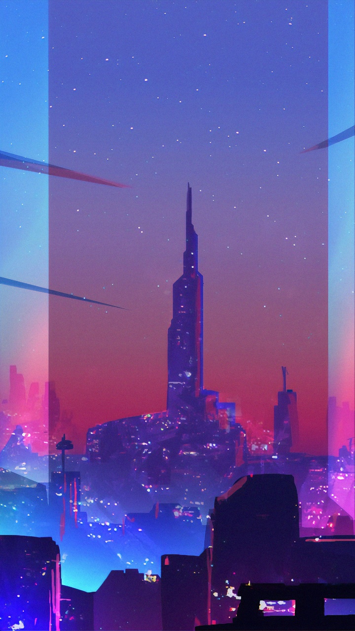 城市, 大都会, 紫色的, 城市景观, 人类住区 壁纸 720x1280 允许